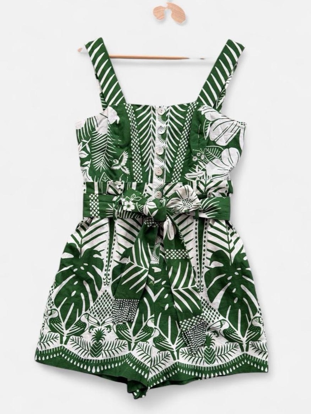 NWT FARM RIO Off-White Macaw Elegance Romper - Picture 4 of 13